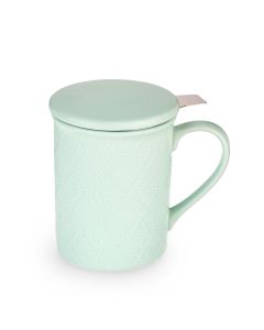 Annette™ Souk Mint Ceramic Tea Mug & Infuser by Pinky Up®