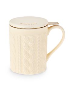 Annette™ Knit Ceramic Tea Mug & Infuser by Pinky Up®