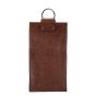 Brown Faux Leather Double-Bottle Wine Tote by Viski®