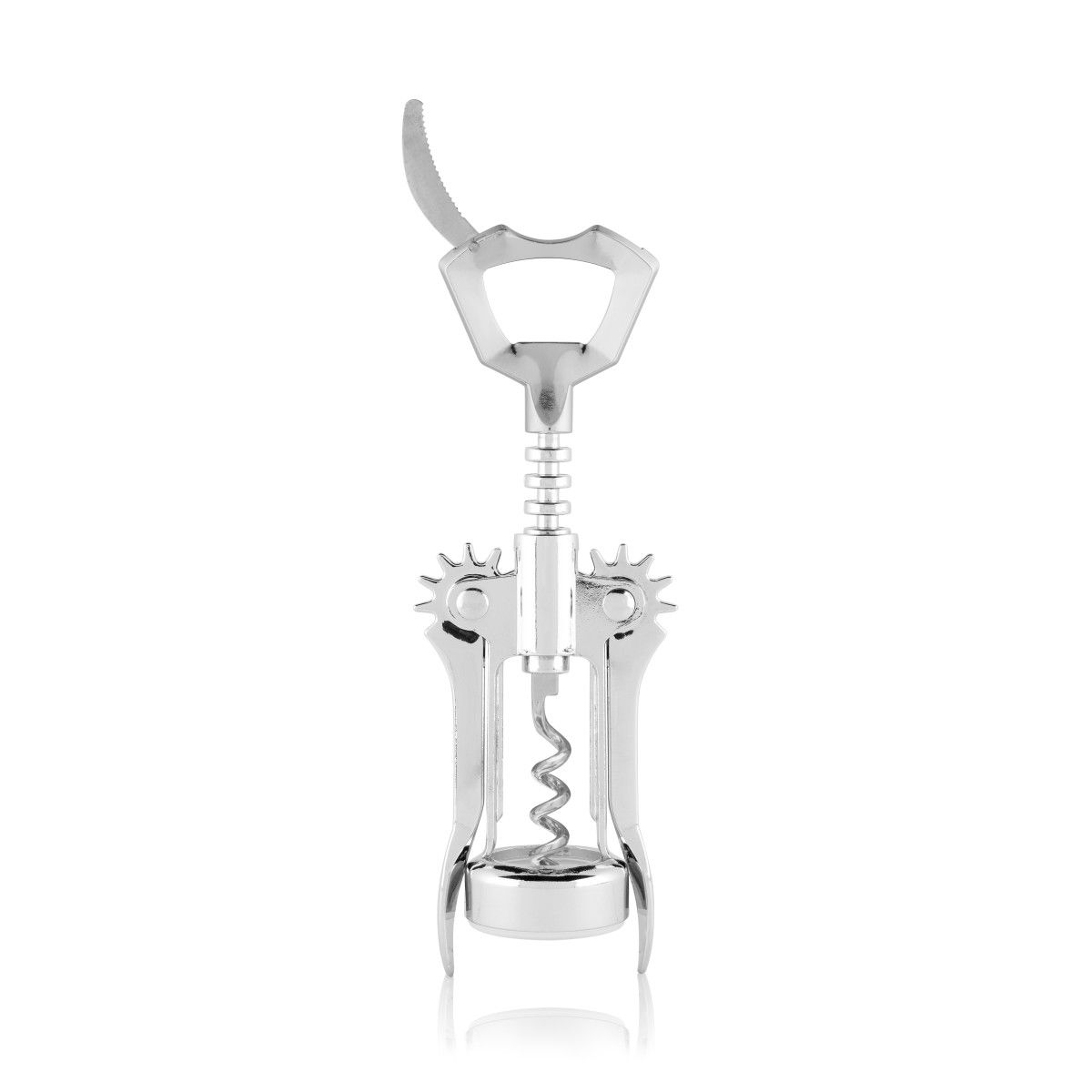 Prep Solutions Chrome Plated Winged Corkscrew & Bottle Opener, Size: 2.56 inch x 1.5 inch x 7.68 inch, Silver