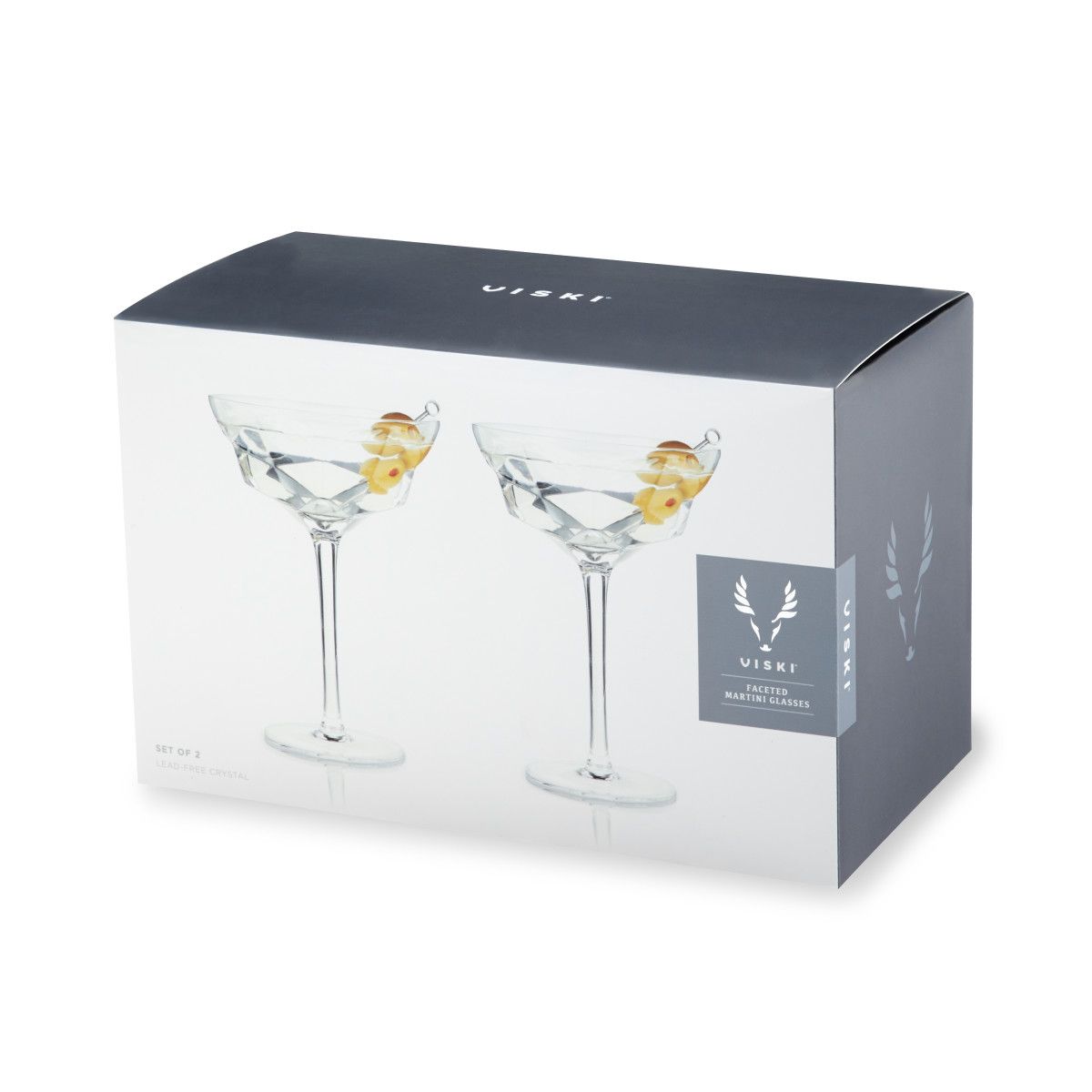 Faceted Martini Glasses by Viski — Baraphernalia