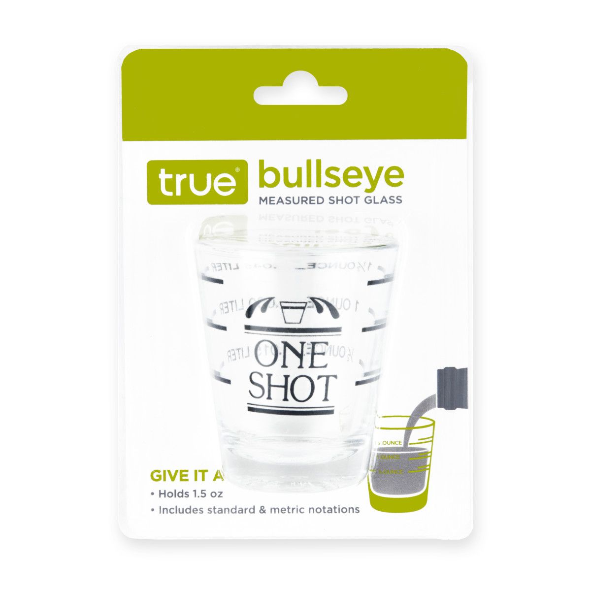 True Bullseye Measured Shot Glass