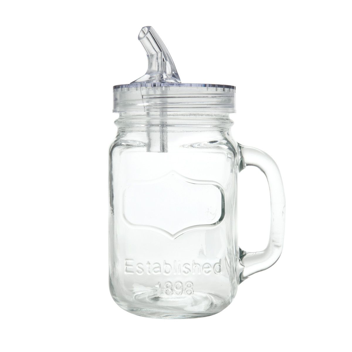 Moonshine Mason Jar - Insulated Mason Jar With Spill Proof Lid And Straw