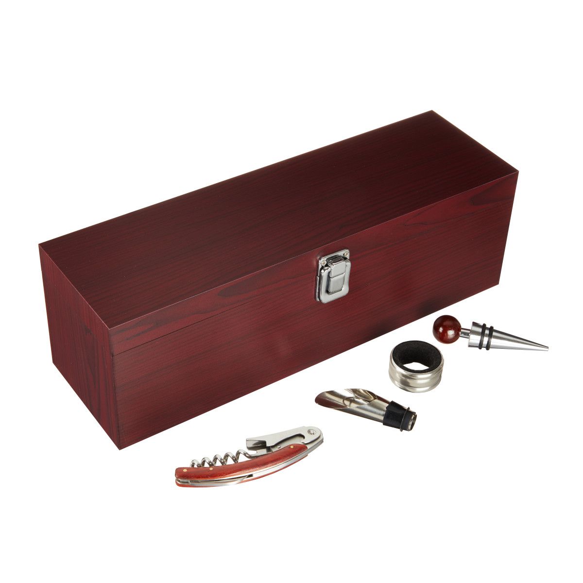 Wine Gifts Set – Wine Accessories Set w/Wooden Box- Wine Set