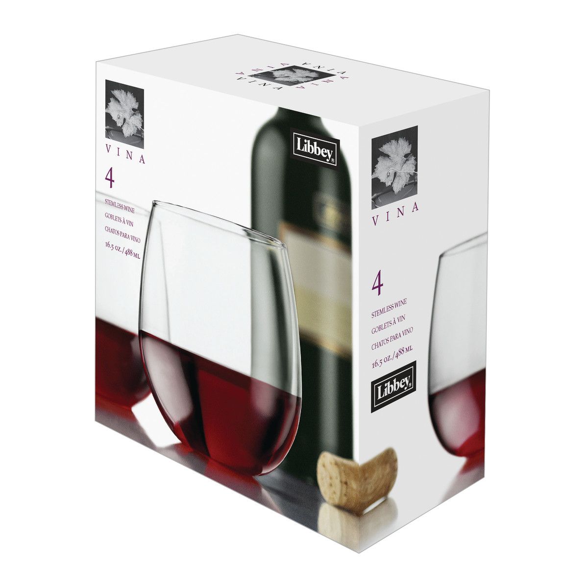 Libbey Vina Stemless Red Wine Glass (Set Of 4) - Kitchen & Company