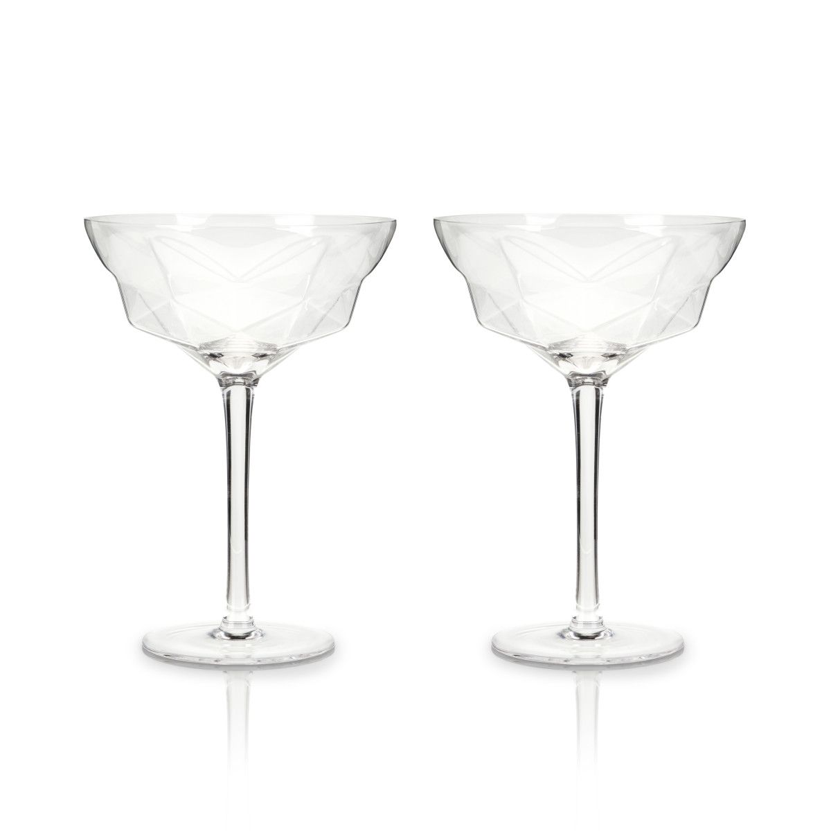 Faceted Martini Glasses by Viski — Baraphernalia