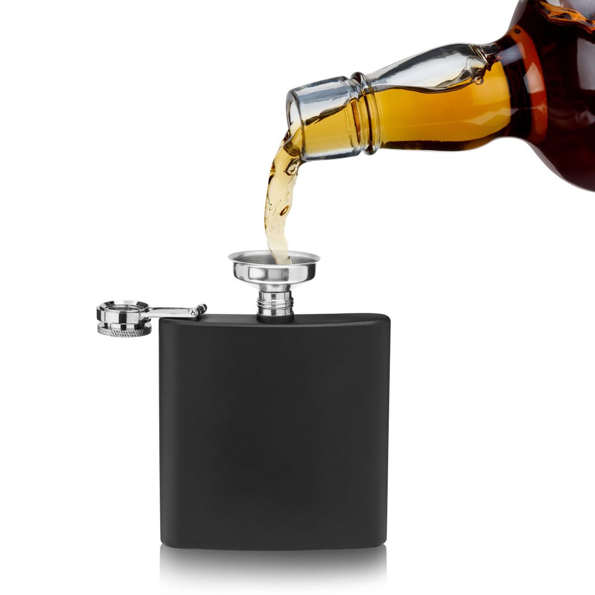 Matte Black Stainless Steel Flask