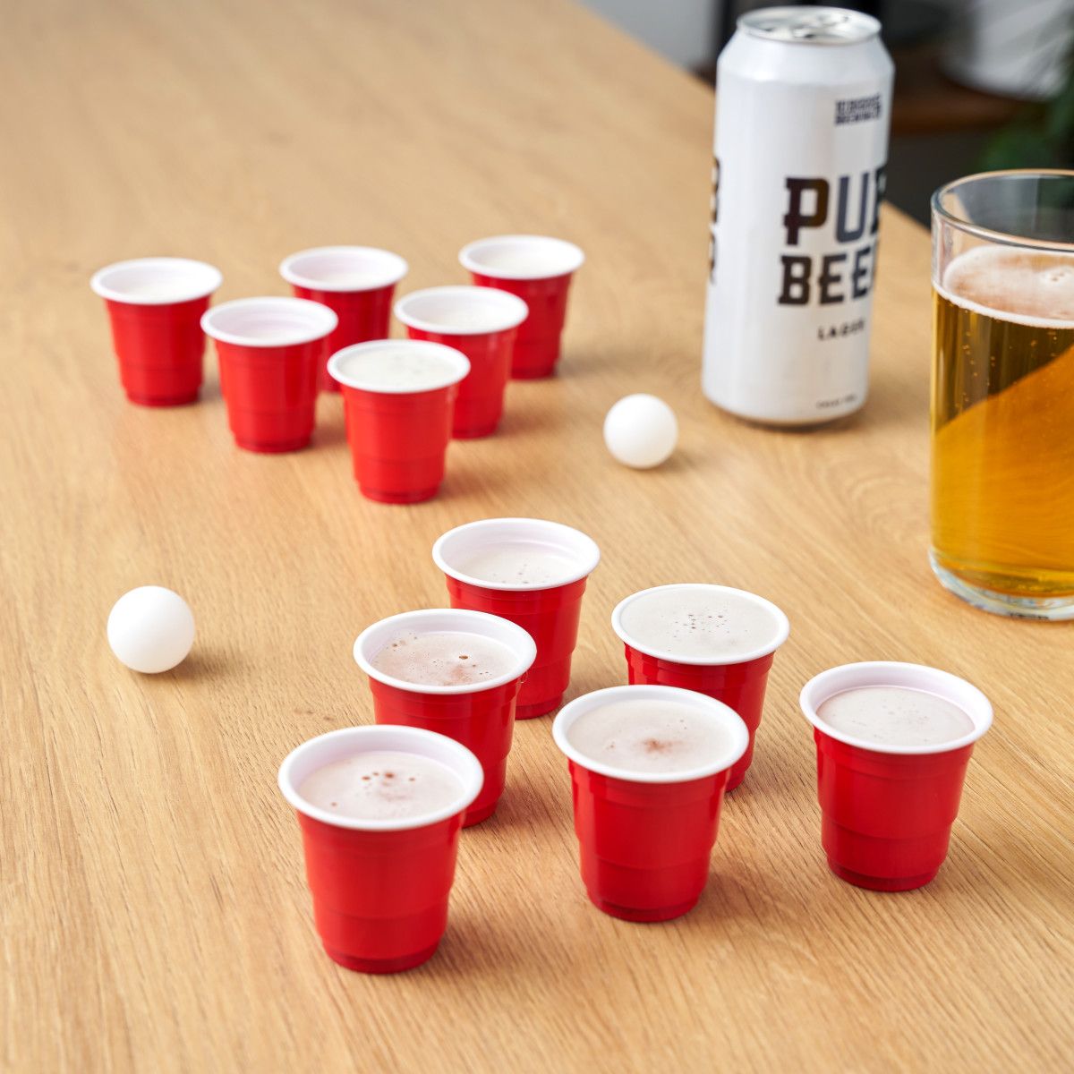 relaxdays Mini beer pong - party game - pour bière ou shots - 25