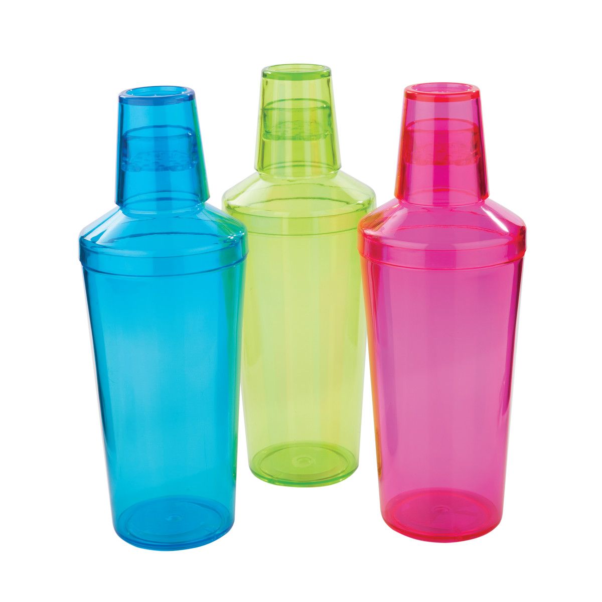 3-Piece Cocktail Shaker - Plastic - 16 Ounce Clear