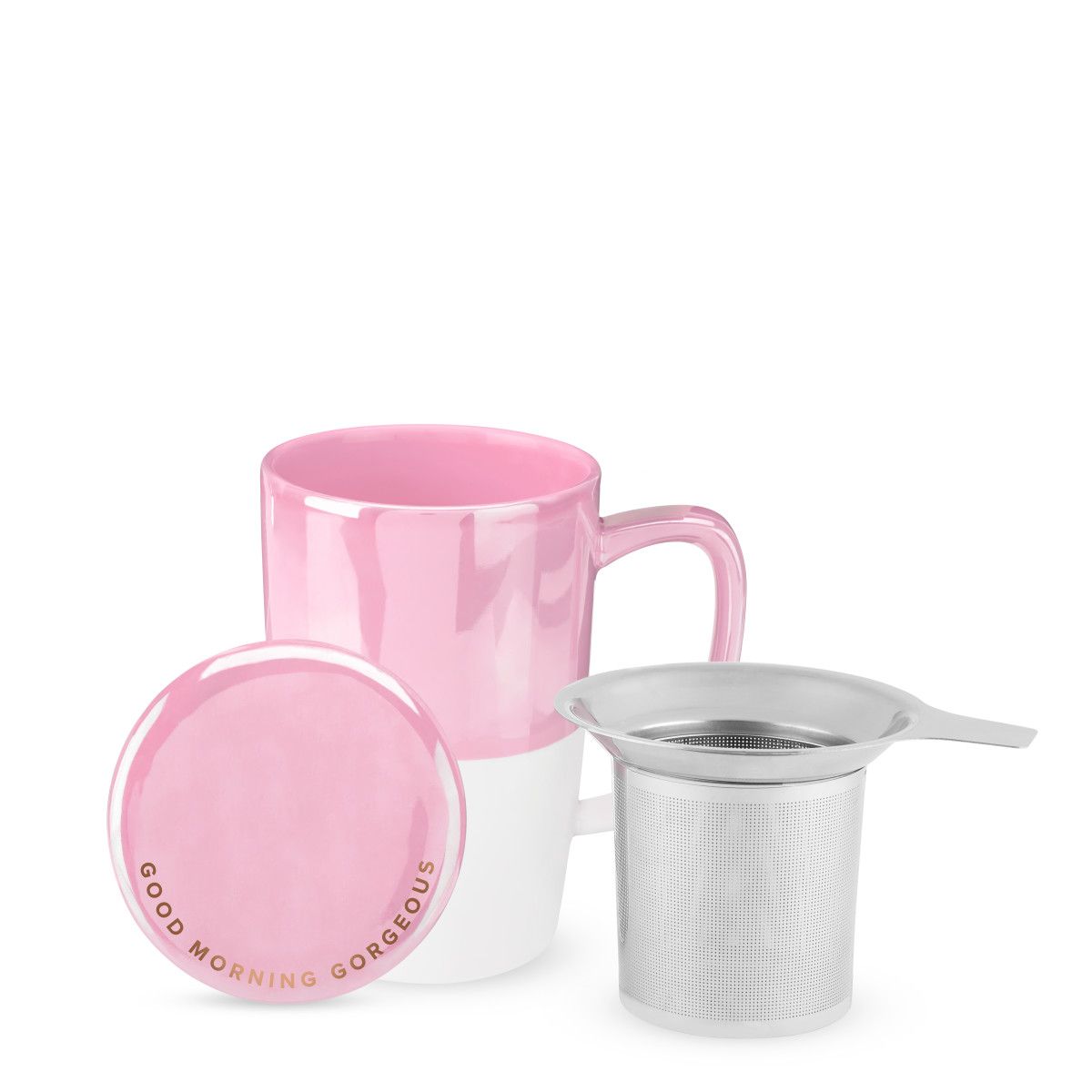 Delia Pink Tea Mug & Infuser by Pinky Up