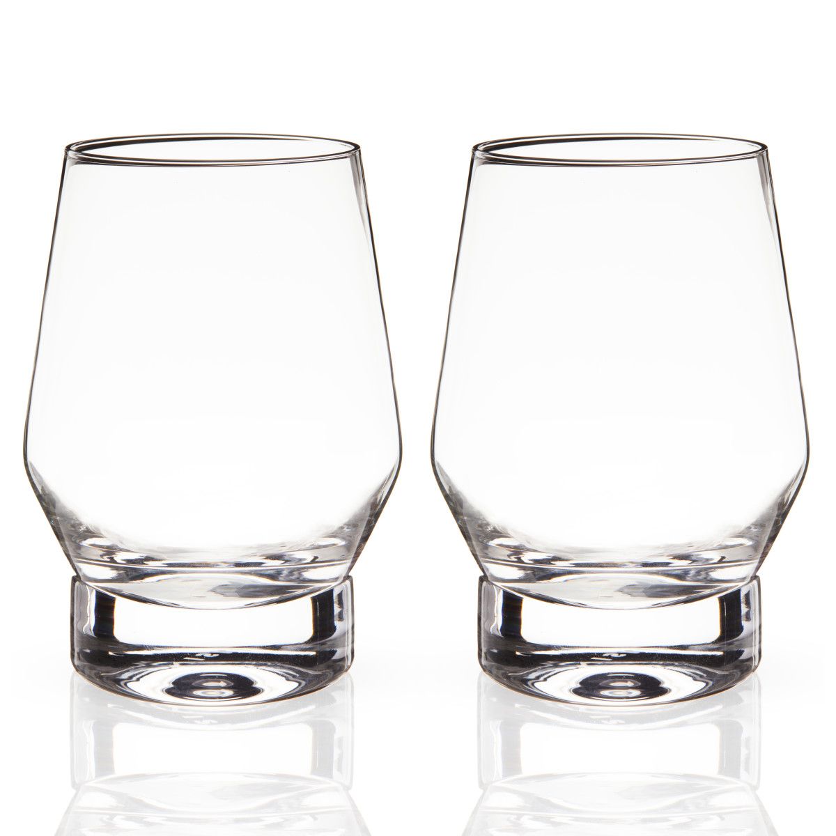 True Brands Viski Heavy Base Crystal Martini Glasses, Set of 2