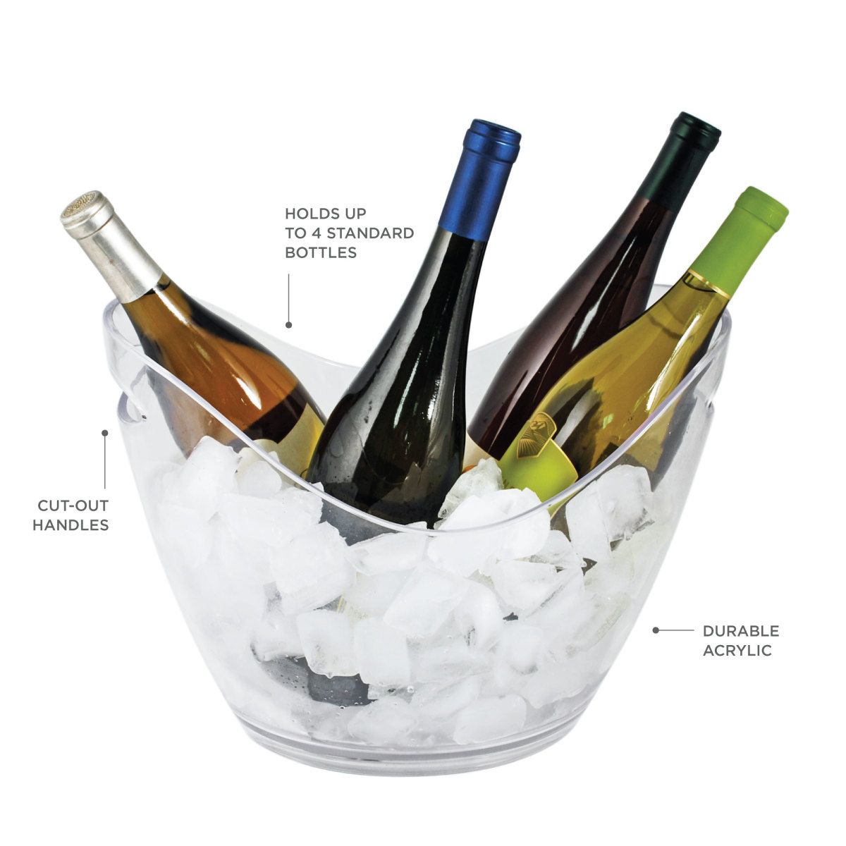 Ice Mold, Wine Chiller Ice Bucket for Various Champagne and Liquor