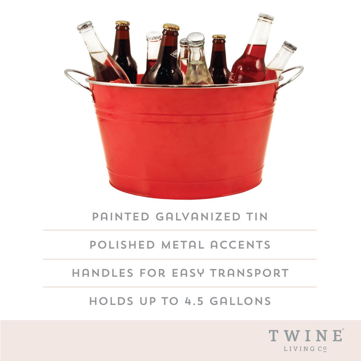 Twine Country Home Galvanized Ice Bucket