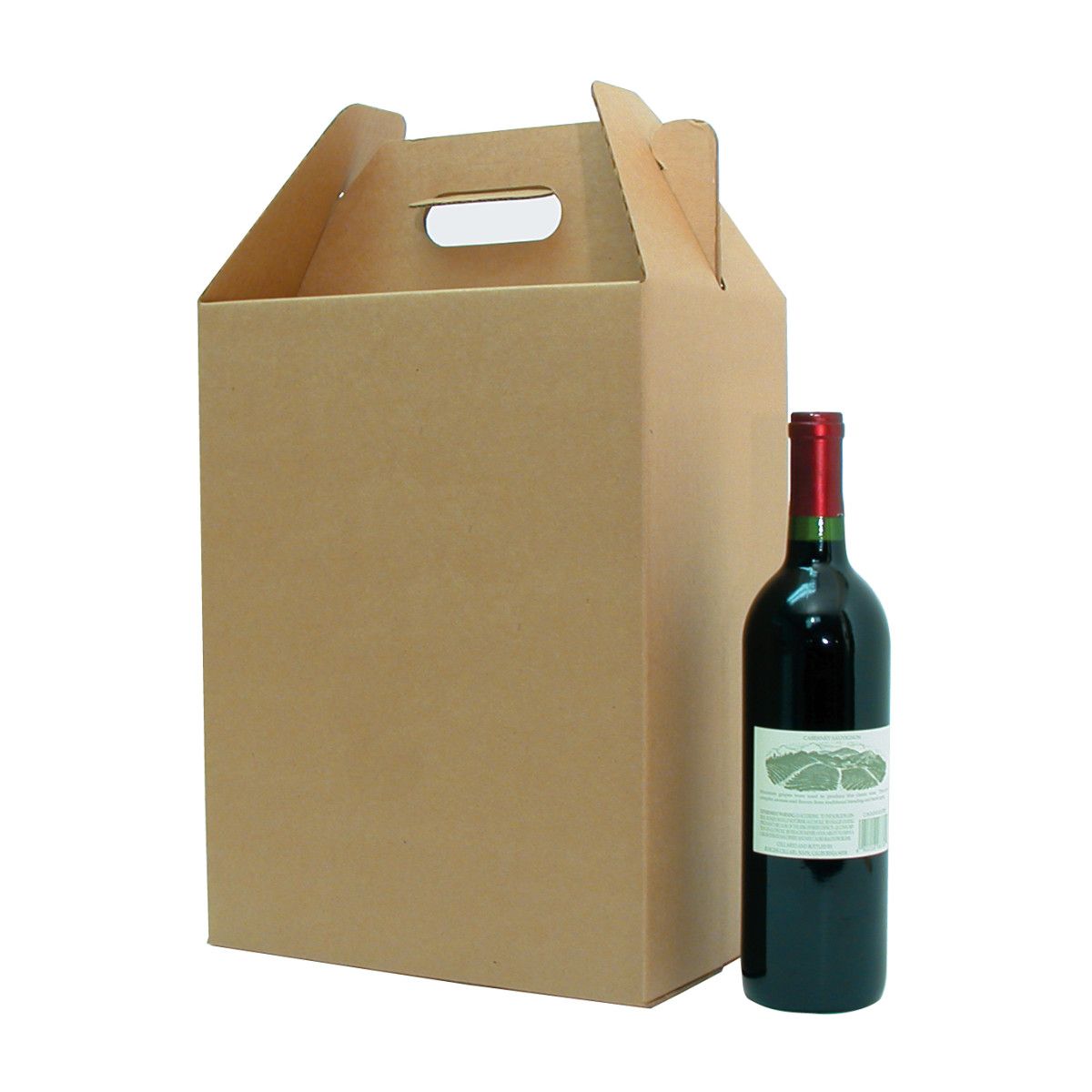6-Bottle Corrugated Wine Carrier