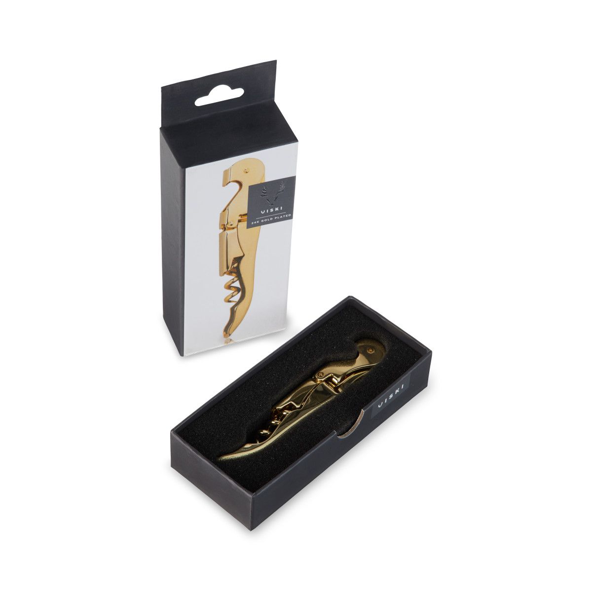 Belmont 24k Signature Double-Hinged Corkscrew in Gold Viski®