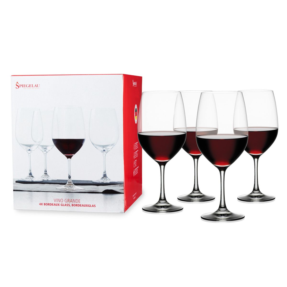 Spiegelau Vino Grande Bordeaux Wine Glasses, Set of 4, European