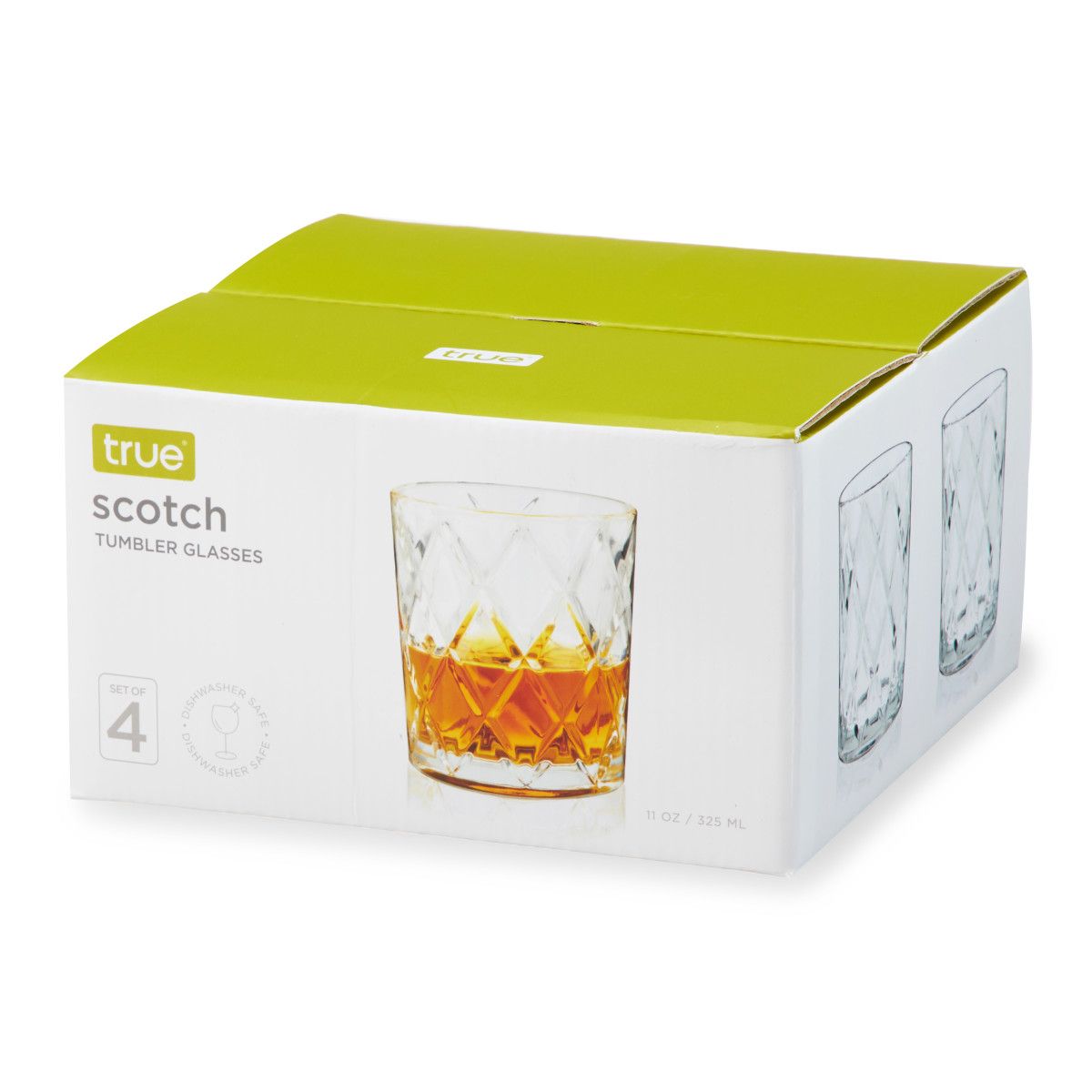 True Square Rocks Glass, by True, 1 Set