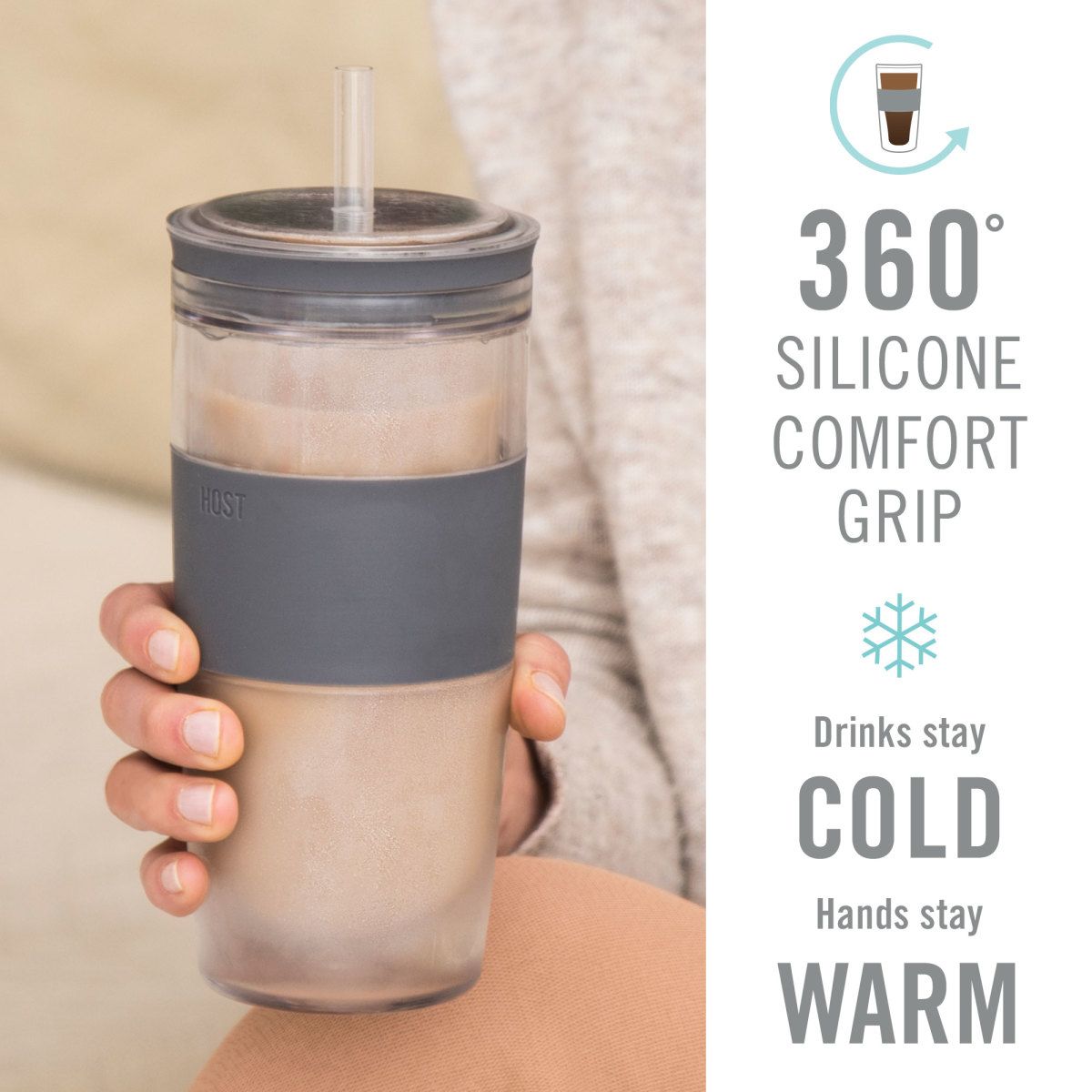 Ice Cool Freezing Gel Plastic Double Wall Drinking Cup Mug With Cover - Buy Ice  Cool Freezing Gel Plastic Double Wall Drinking Cup Mug With Cover Product  on