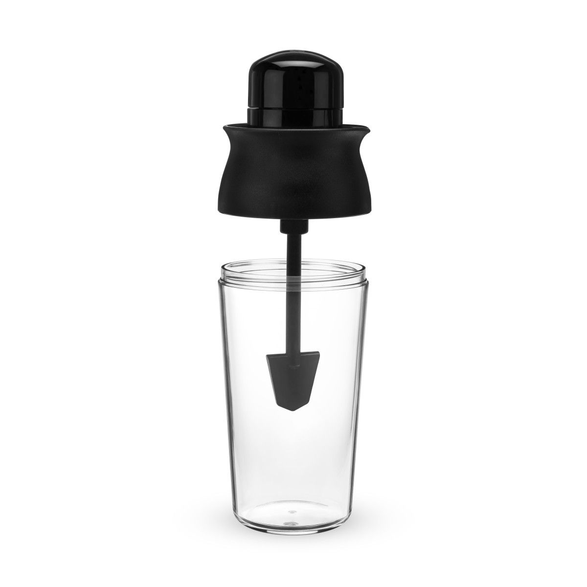 Blender Bottle Shaker Mixer Cup Reusable Silicone Straw - Black