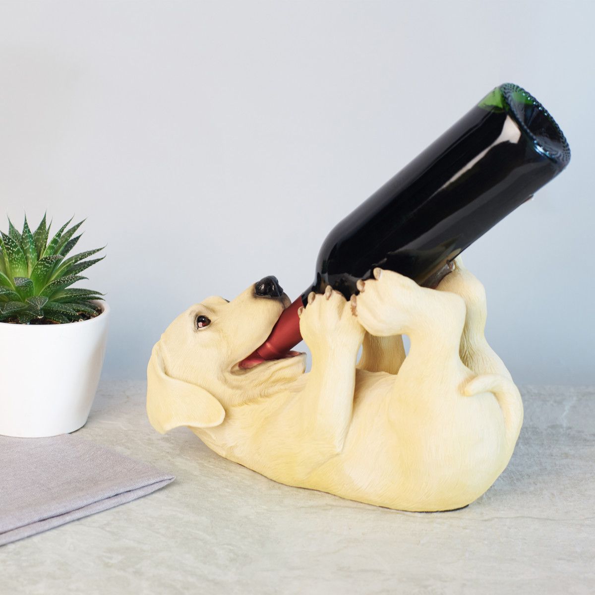 Dog wine best sale bottle holder