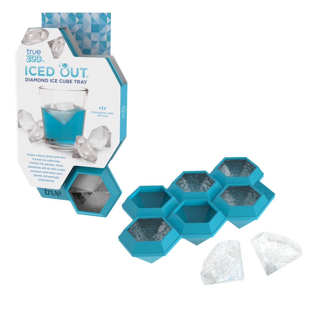  True Zoo U Ice of A, Silicone Ice Cube Tray, USA Ice Mold,  Novelty Ice July 4th Party Supplies, Dishwasher Safe, Blue, 38 Cubes : Home  & Kitchen
