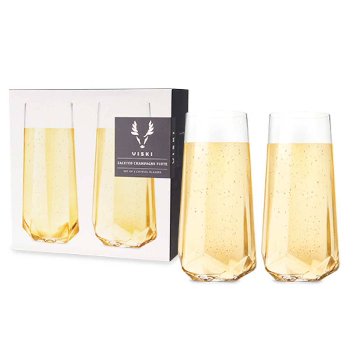 Viski Weighted Stemless Champagne Flutes (Set of 2)