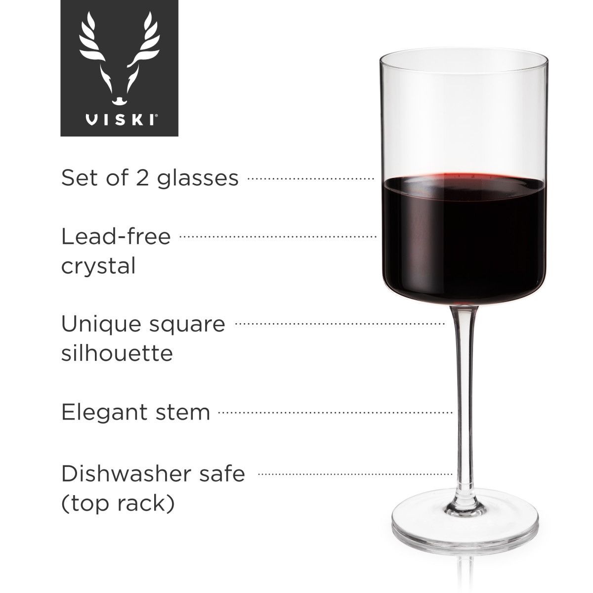 Viski Laurel Red Wine Glasses