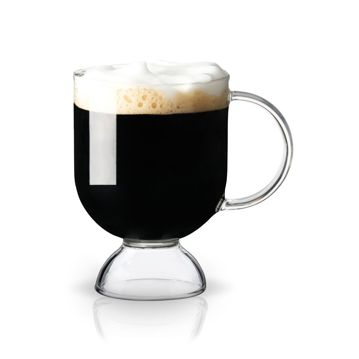 Viski Hot Toddy Glasses Coffee Mug for Mulled Wine, Spiked Cider, 12 Oz,  Clear