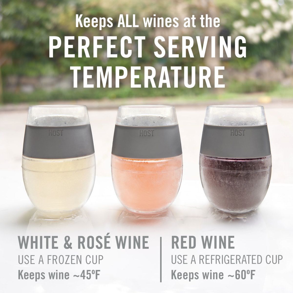 Wine FREEZE™ Translucent Cooling Cups (set of 4) by HOST® – Decor Addict,  LLC