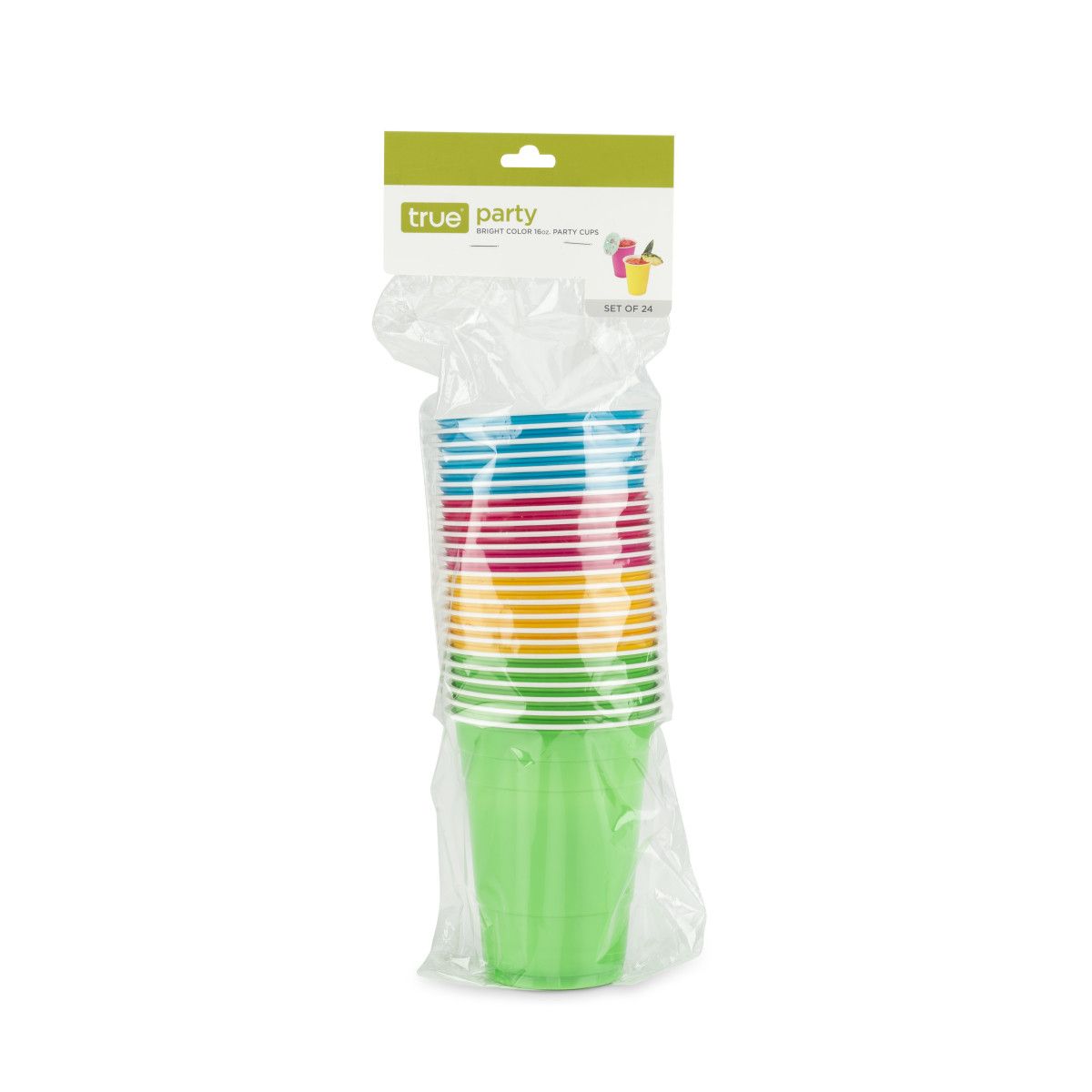 16 Ounce Colorful Reusable Plastic Party Cups, Neon Birthday Supplies (24  Pack), PACK - Kroger