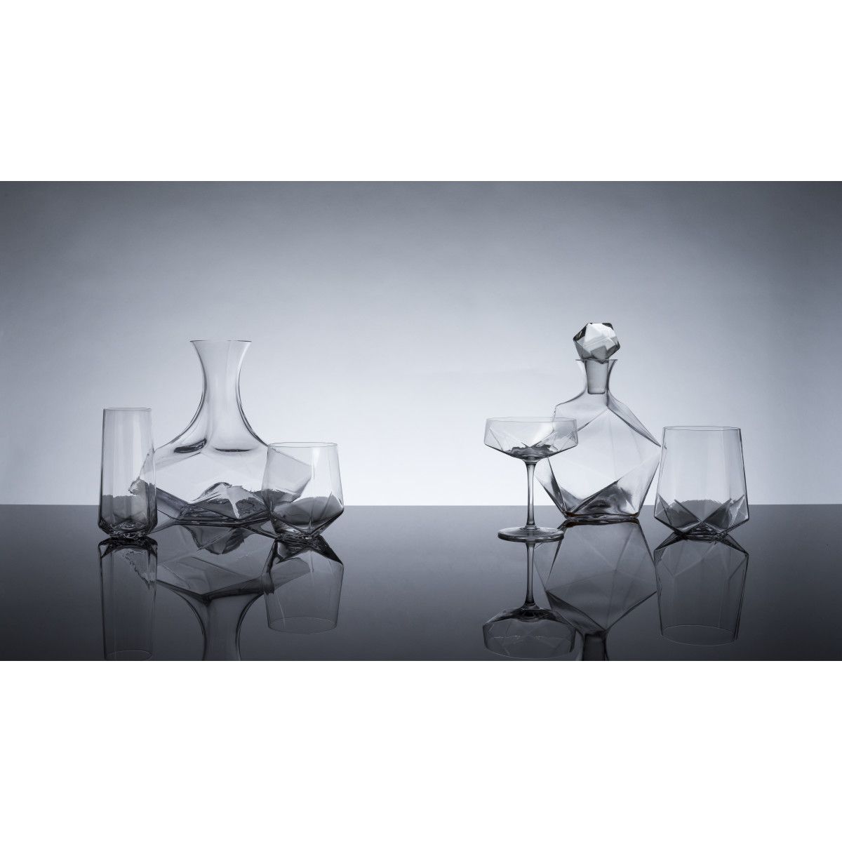 Viski Faceted Crystal Tumblers (Set of 2)