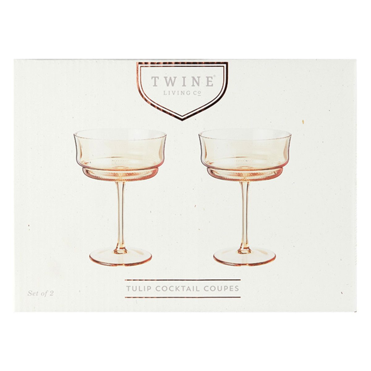 Personalized Tulip Amber Wine Glasses, Set of 2