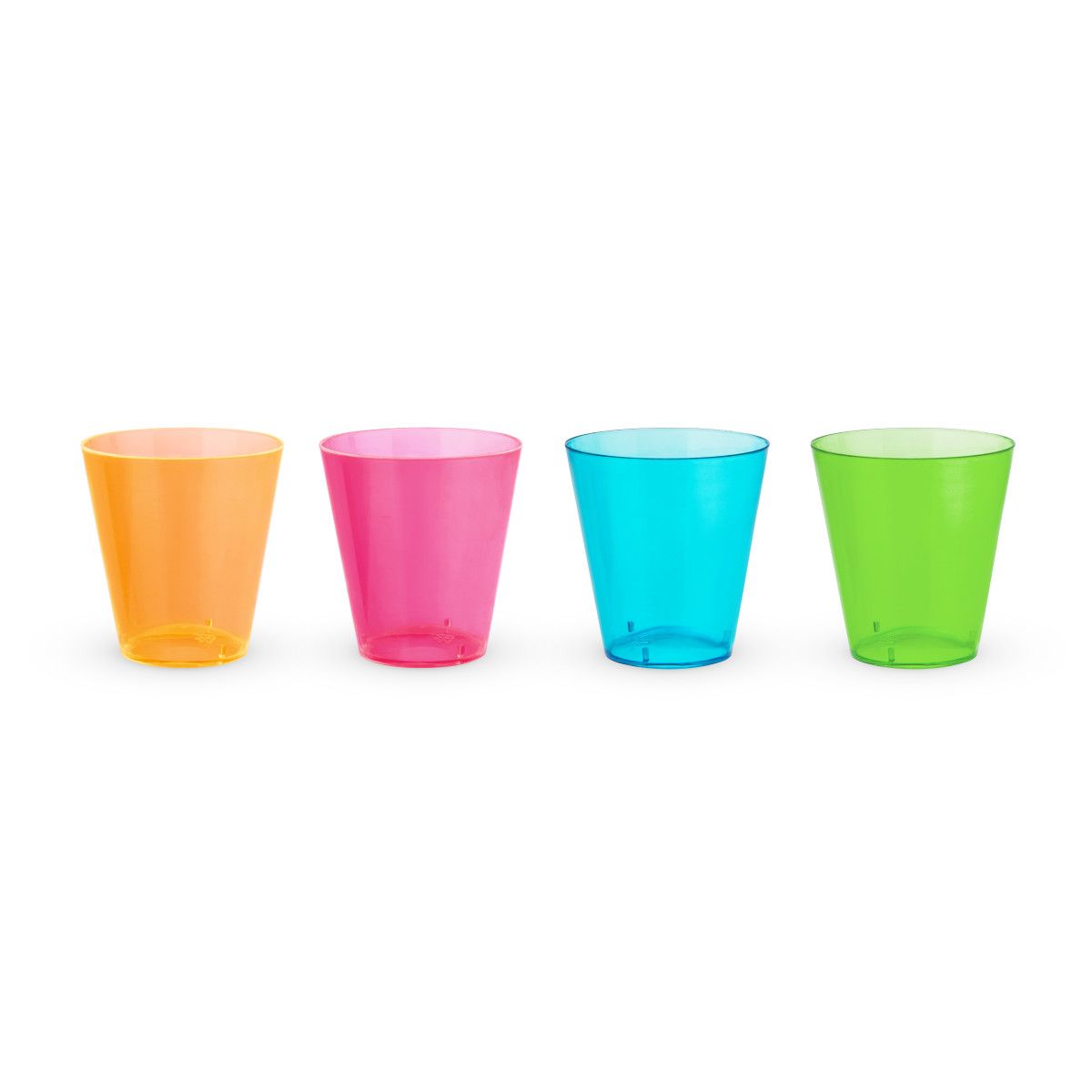 2 oz. Neon Assorted Color Plastic Cups - 60 ct