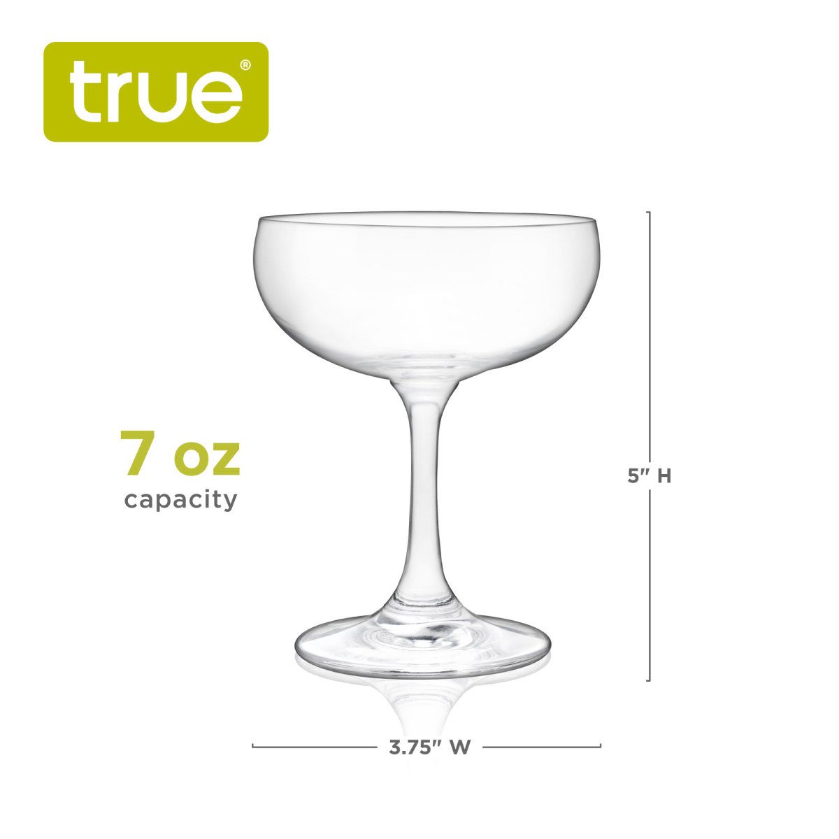 Martini Glass x 4 7oz, Clear | Borough | LSA Drinkware